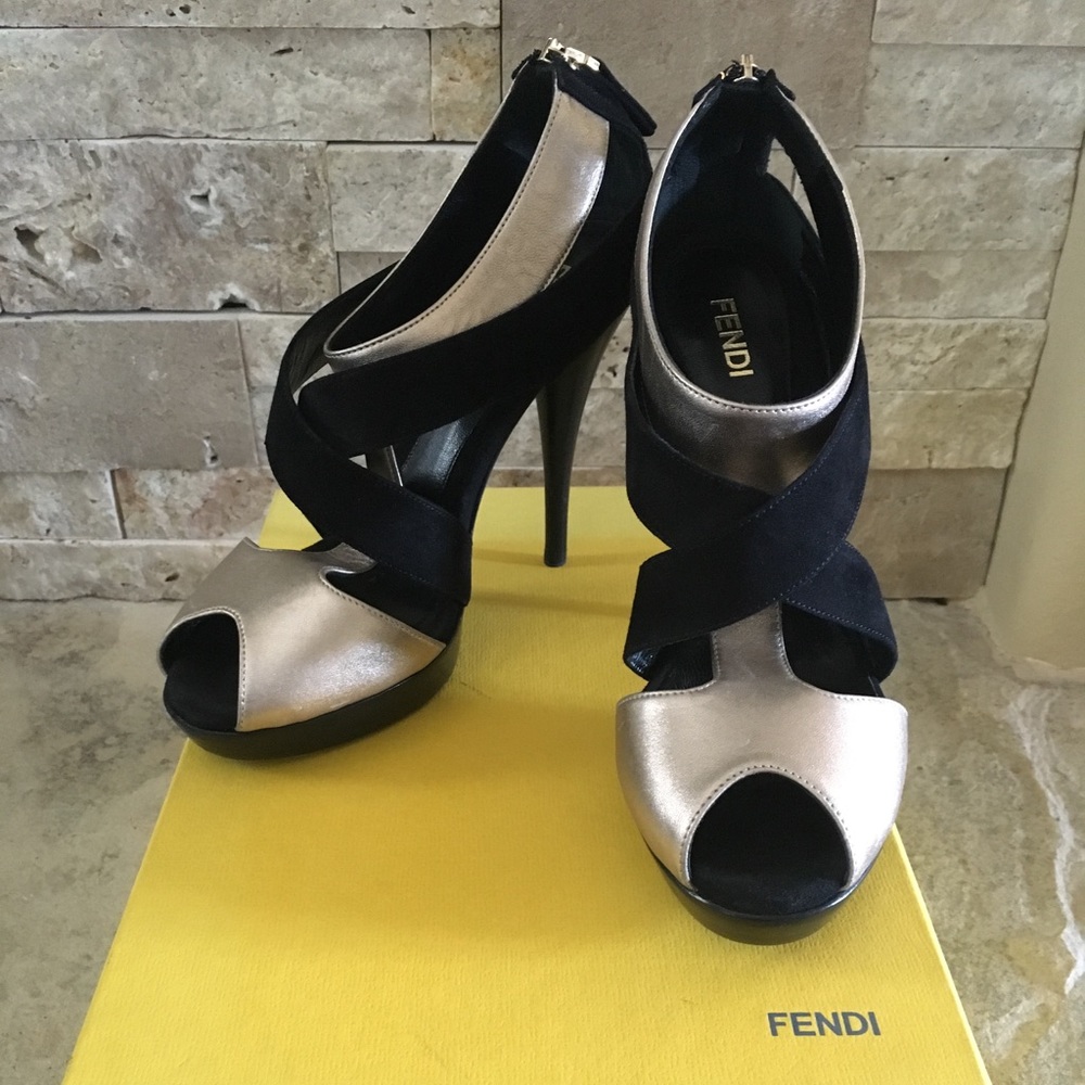 Gorgeous Fendi heels. Perfect for the Holidays !